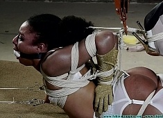 Belt Whipped, Clamped, and Hogtied in White Lingerie - Part 5